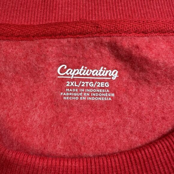 Louisville Cardinals Crewneck Sweatshirt Men’s XXL Red Spellout Logo Captivating - Picture 5 of 10